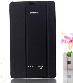 Кожен калъф тефтер оригинален за Samsung Galaxy Tab S 8.4 T700 / T705 черен